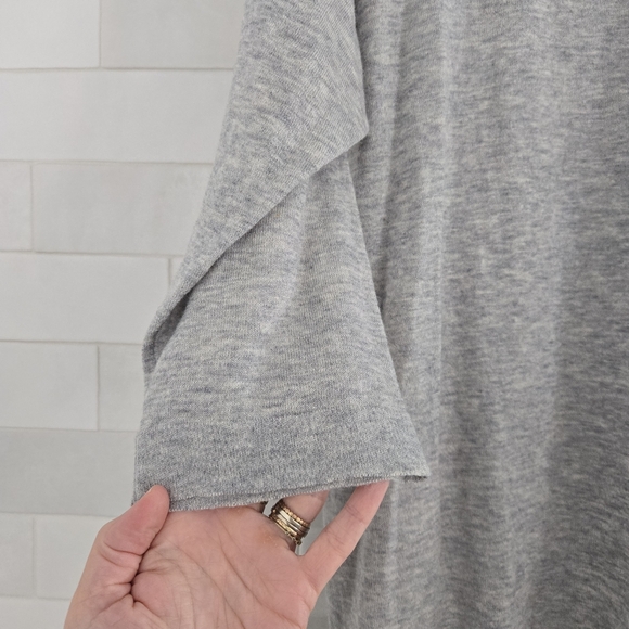 Eileen Fisher Merino Wool Alpaca Tunic Top Sweater Dress Gray Long Sleeve XL - Picture 9 of 9